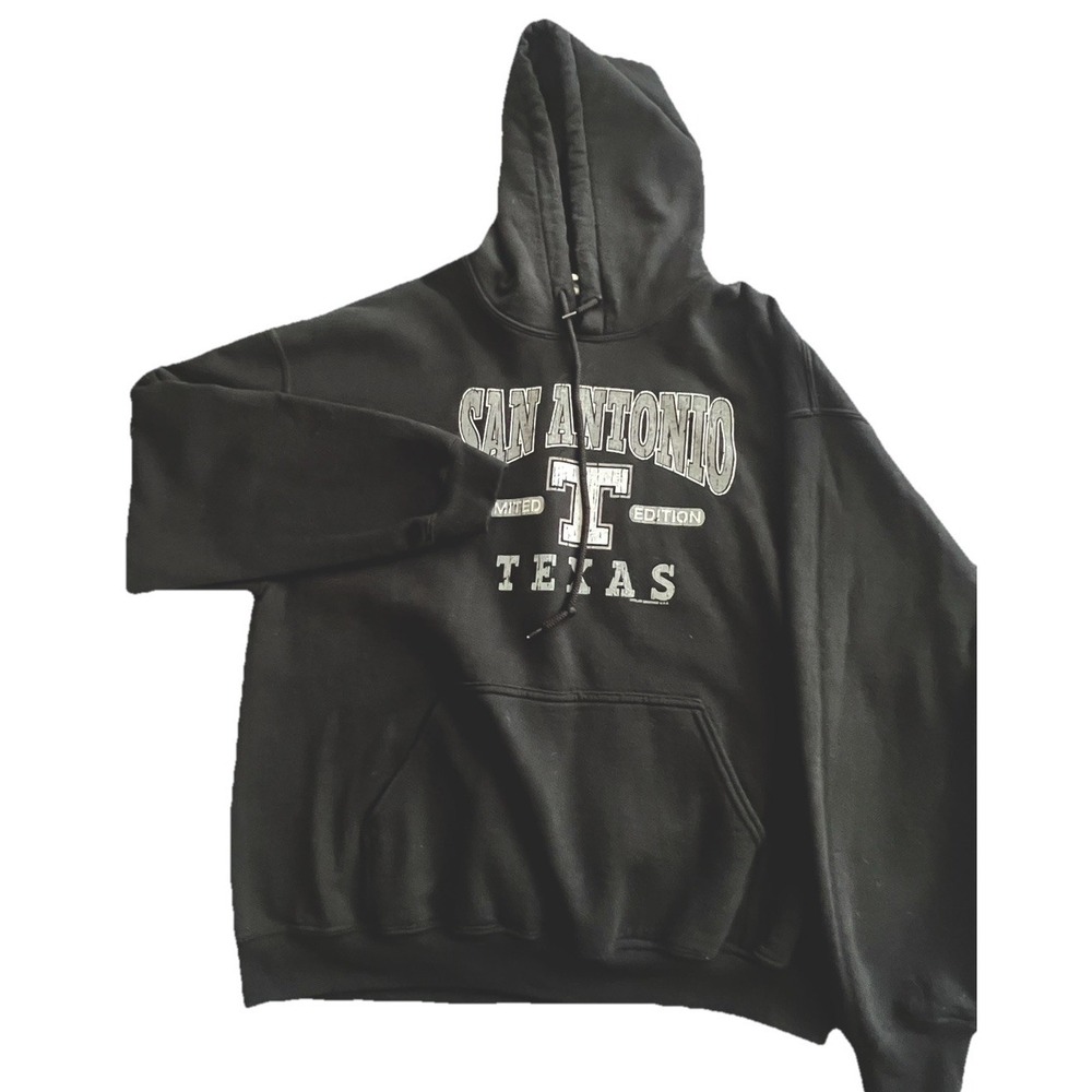 San Antonio Texas Hoodie Gildan Heavy‎ Blend XL Black Pullover Sweatshirt